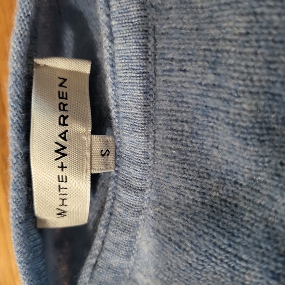 White + Warren cashmere light powder blue sweater - Picture 6 of 8